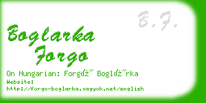 boglarka forgo business card