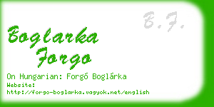 boglarka forgo business card
